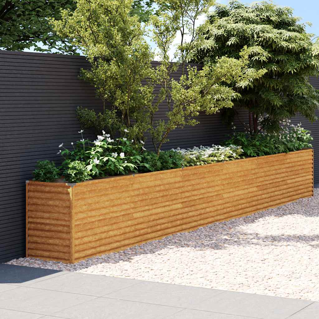 vidaXL Cama de Cultivo Elevada de Jardín en Acero Corten 578x50x69 cm Óxido - Image 1 of 7