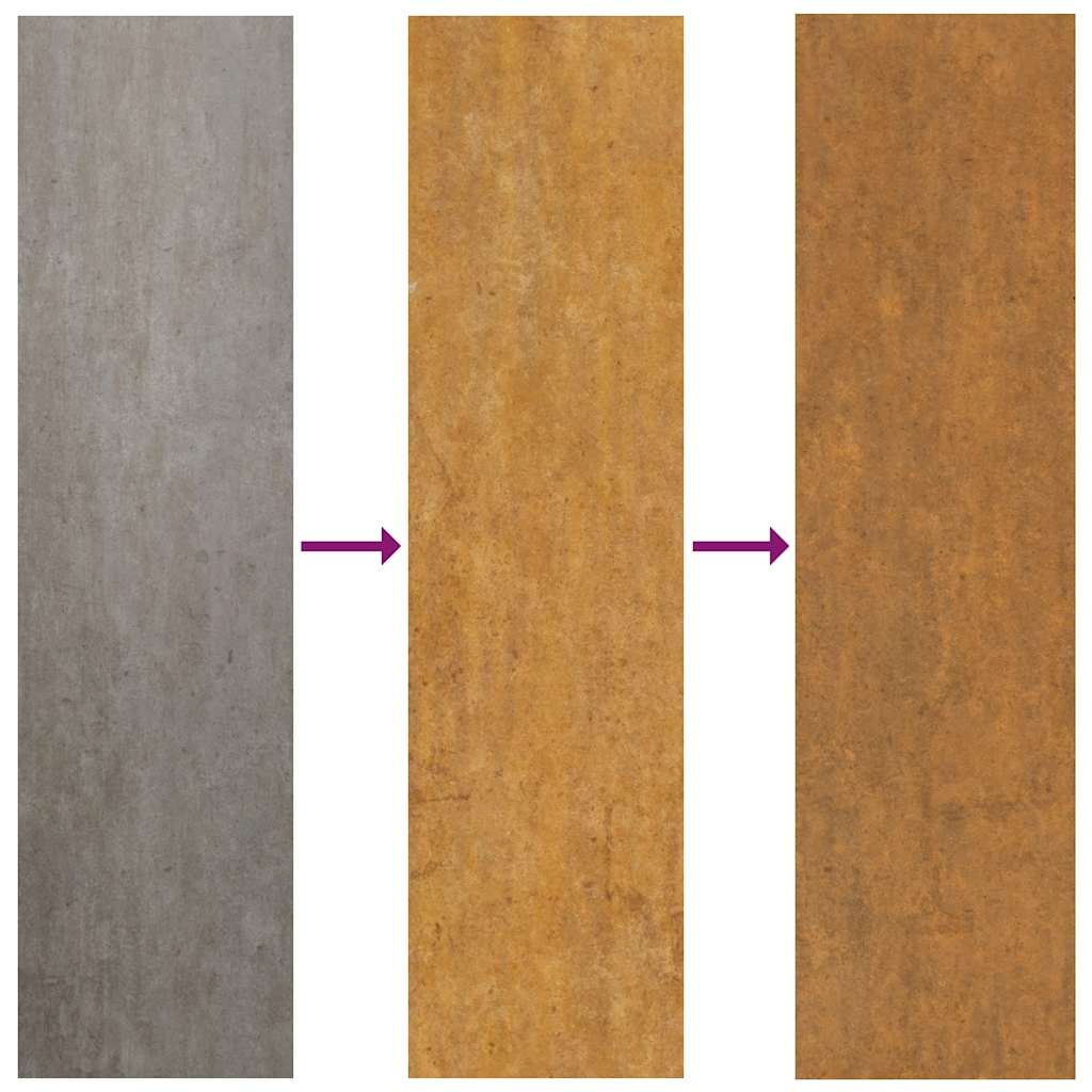 Fioriera Rialzata da Giardino in Acciaio Corten 195×100×36 cm Ruggine - Image 6 of 7