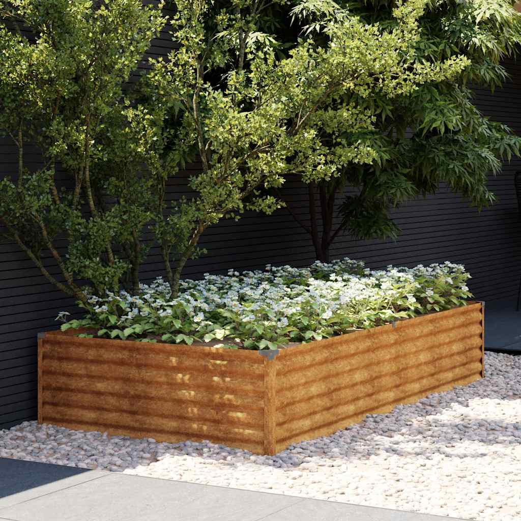 vidaXL Fioriera Rialzata da Giardino 482x100x36 cm in Acciaio Corten - Image 2 of 21