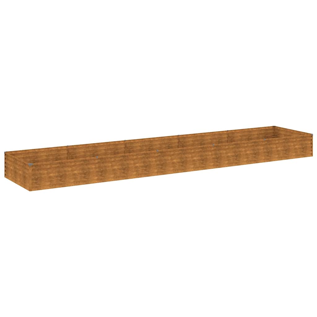 vidaXL Fioriera Rialzata da Giardino 482x100x36 cm in Acciaio Corten - Image 6 of 21