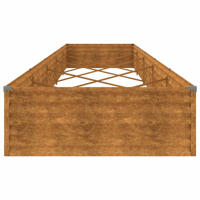 vidaXL Fioriera Rialzata da Giardino 482x100x36 cm in Acciaio Corten - Image 15 of 21