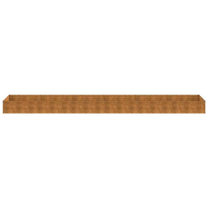 vidaXL Fioriera Rialzata da Giardino 579x100x36 cm in Acciaio Corten - Image 4 of 7