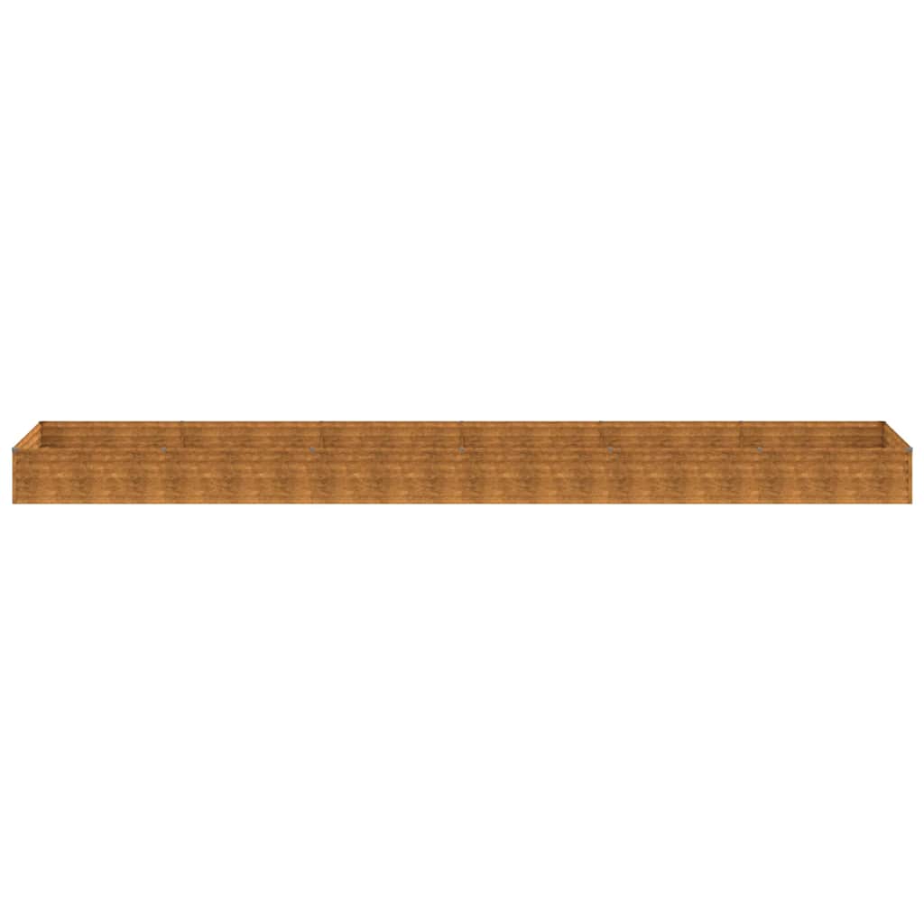Fioriera Rialzata da Giardino in Acciaio Corten 579×100×36 cm Colore Ruggine - Image 4 of 7