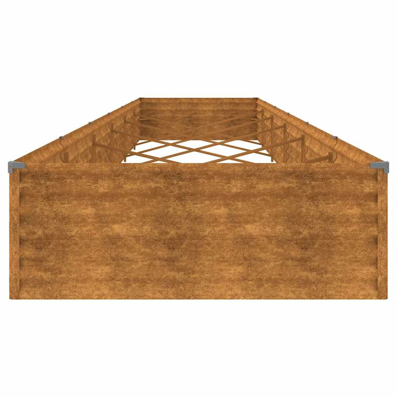 vidaXL Fioriera Rialzata da Giardino 579x100x36 cm in Acciaio Corten - Image 5 of 7