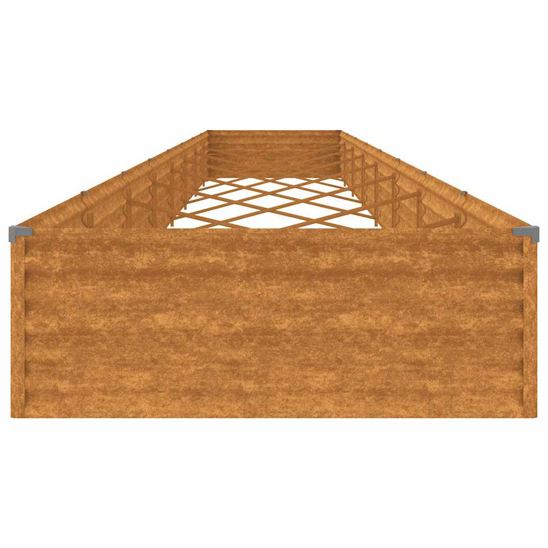 vidaXL Fioriera Rialzata da Giardino 770x100x36 cm in Acciaio Corten - Image 22 of 35