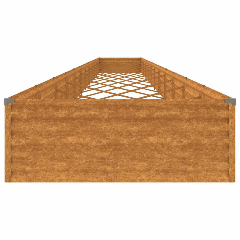 vidaXL Fioriera Rialzata da Giardino 770x100x36 cm in Acciaio Corten - Image 21 of 35