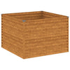 vidaXL Fioriera Rialzata da Giardino 100x100x69 cm in Acciaio Corten - Image 2 of 7