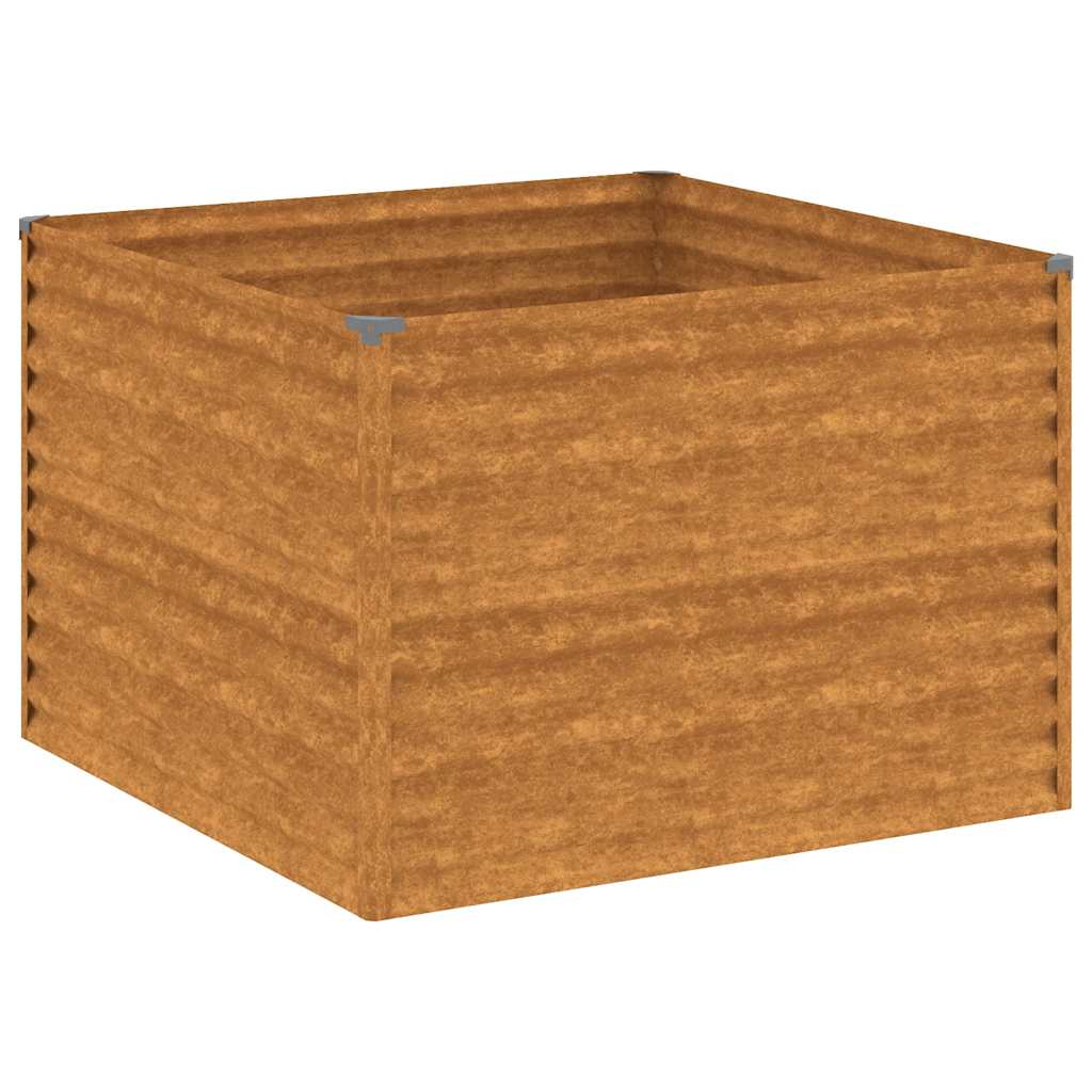 vidaXL Fioriera Rialzata da Giardino 100x100x69 cm in Acciaio Corten - Image 2 of 7