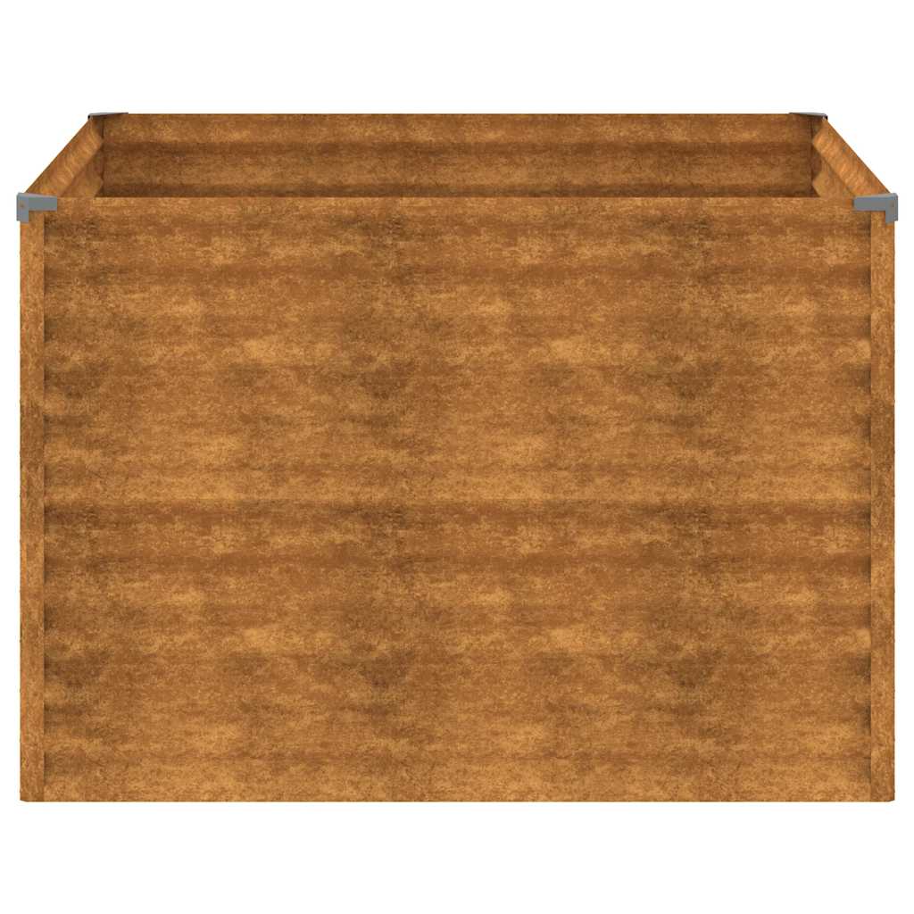 vidaXL Fioriera Rialzata da Giardino 100x100x69 cm in Acciaio Corten - Image 5 of 7