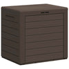 vidaXL Polypropylene Garden Storage Box, 140 L, 58.5x46x55 cm, Brown - Image 2 of 10