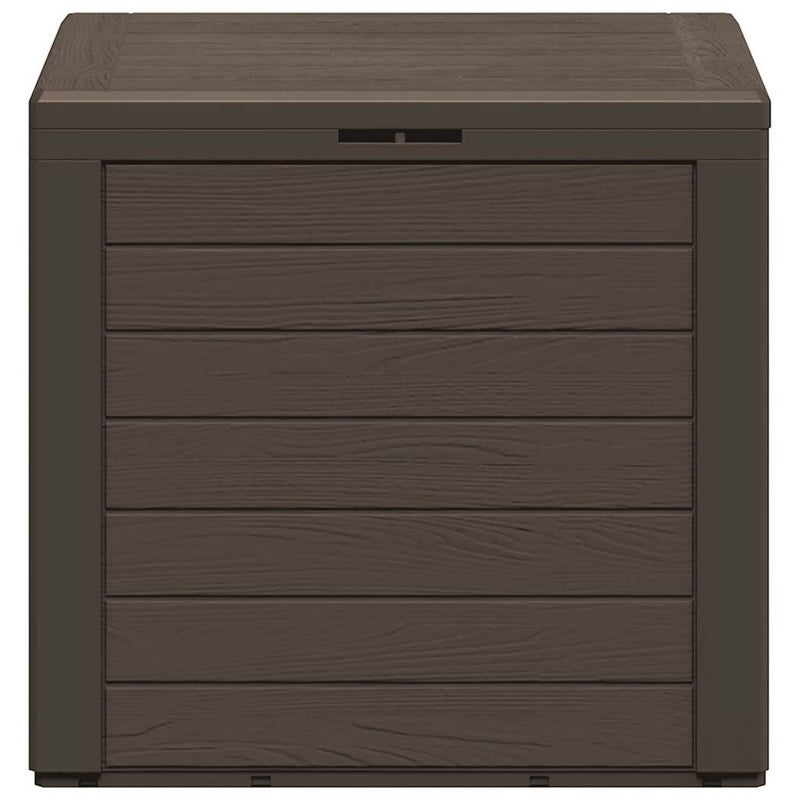 vidaXL Polypropylene Garden Storage Box, 140 L, 58.5x46x55 cm, Brown - Image 5 of 10