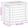 vidaXL Polypropylene Garden Storage Box, 140 L, 58.5x46x55 cm, Brown - Image 9 of 10