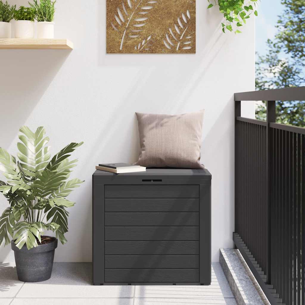 vidaXL Arcón de jardín de polipropileno 58,5x46x55 cm Antracita - Image 3 of 10