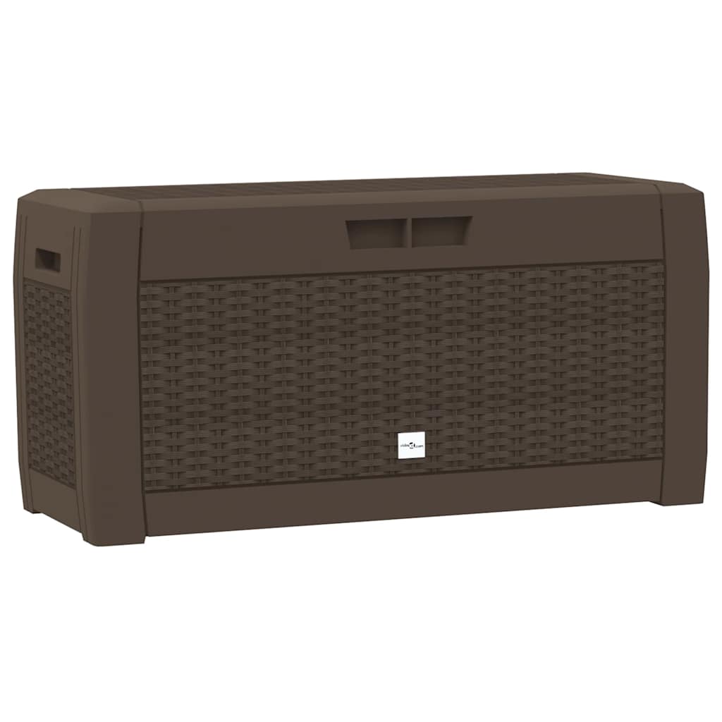 vidaXL Baúl de Jardín de Polipropileno, 310 L, 119x48x60 cm, Marrón - Image 2 of 8