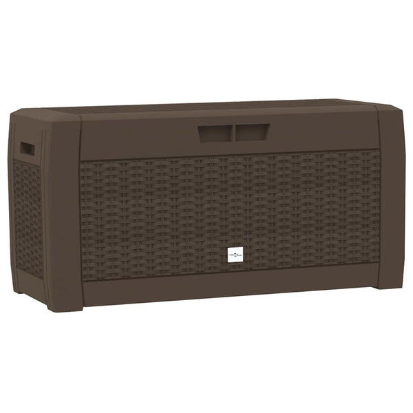 Baule da Giardino in Polipropilene, 310 L, 119x48x60 cm, Marrone - immagine 2 | SolPatio