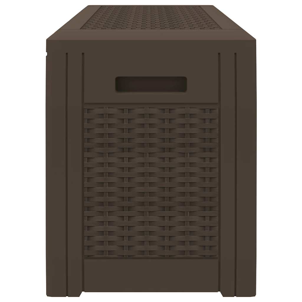 vidaXL Baúl de Jardín de Polipropileno, 310 L, 119x48x60 cm, Marrón - Image 4 of 8