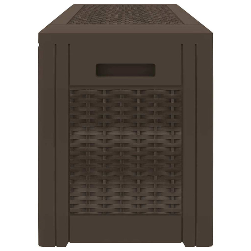 vidaXL Baúl de Jardín de Polipropileno, 310 L, 119x48x60 cm, Marrón - Image 4 of 8