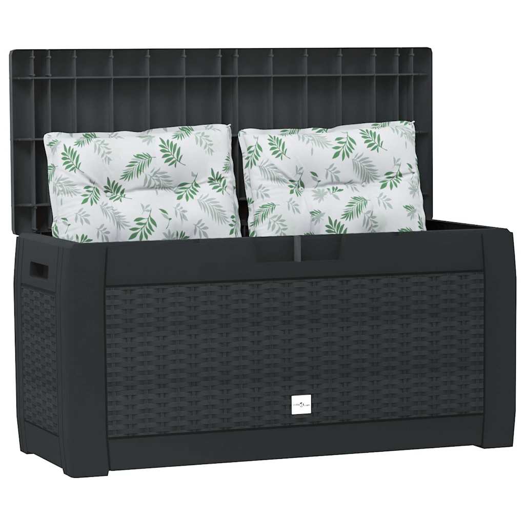 vidaXL Baule da Giardino Antracite 119x48x60 cm in Polipropilene - Image 3 of 8