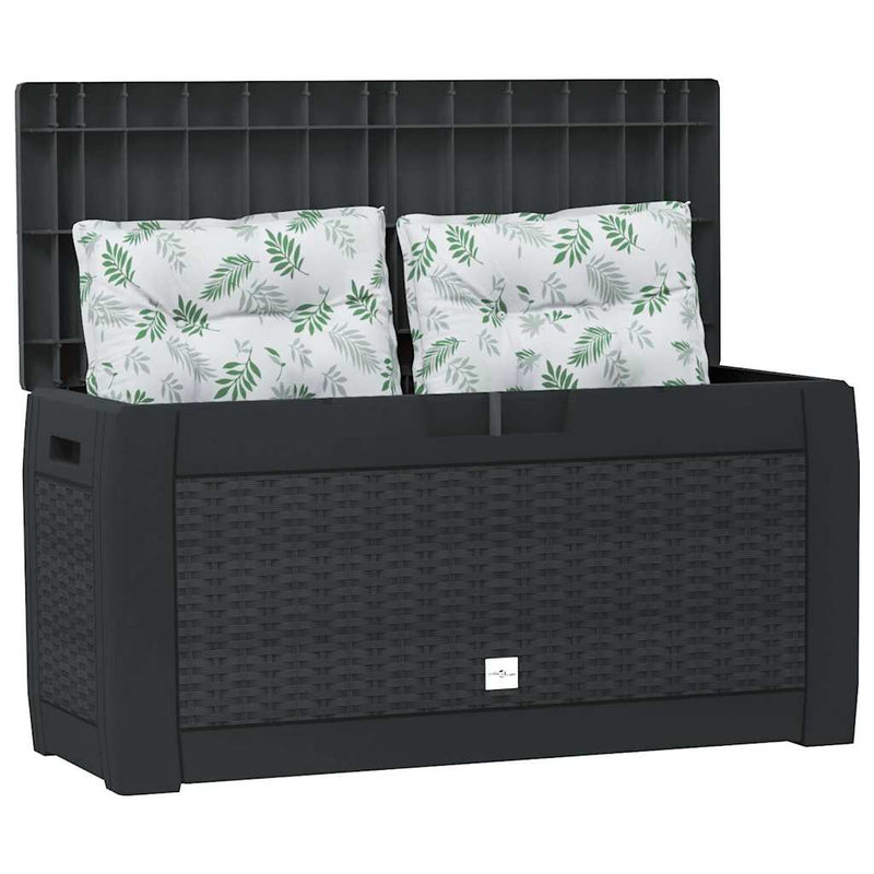 vidaXL Baule da Giardino Antracite 119x48x60 cm in Polipropilene - Image 3 of 8