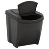 vidaXL Contenitori Impilabili Rifiuti 4 pz Grigio 100 L Polipropilene - Image 3 of 7