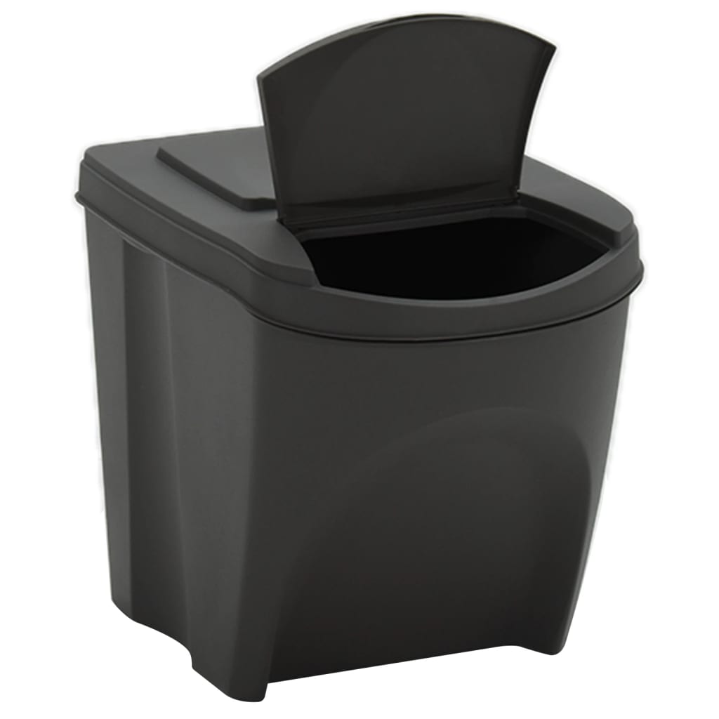 vidaXL Contenitori Impilabili Rifiuti 4 pz Grigio 100 L Polipropilene - Image 3 of 7