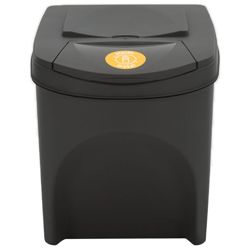 vidaXL Contenitori Impilabili Rifiuti 4 pz Grigio 100 L Polipropilene - Image 4 of 7