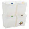 vidaXL Contenitori Impilabili Rifiuti 4 pz Bianco 100 L Polipropilene - Image 1 of 7