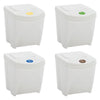 vidaXL Contenitori Impilabili Rifiuti 4 pz Bianco 100 L Polipropilene - Image 2 of 7