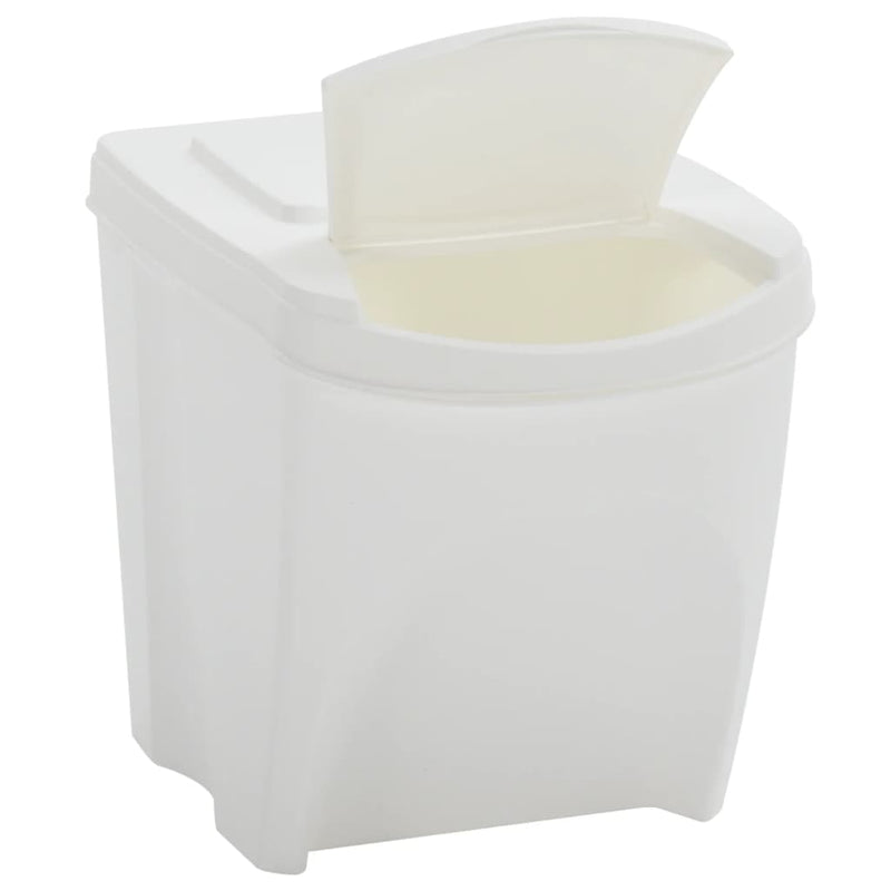 vidaXL Contenitori Impilabili Rifiuti 4 pz Bianco 100 L Polipropilene - Image 4 of 7