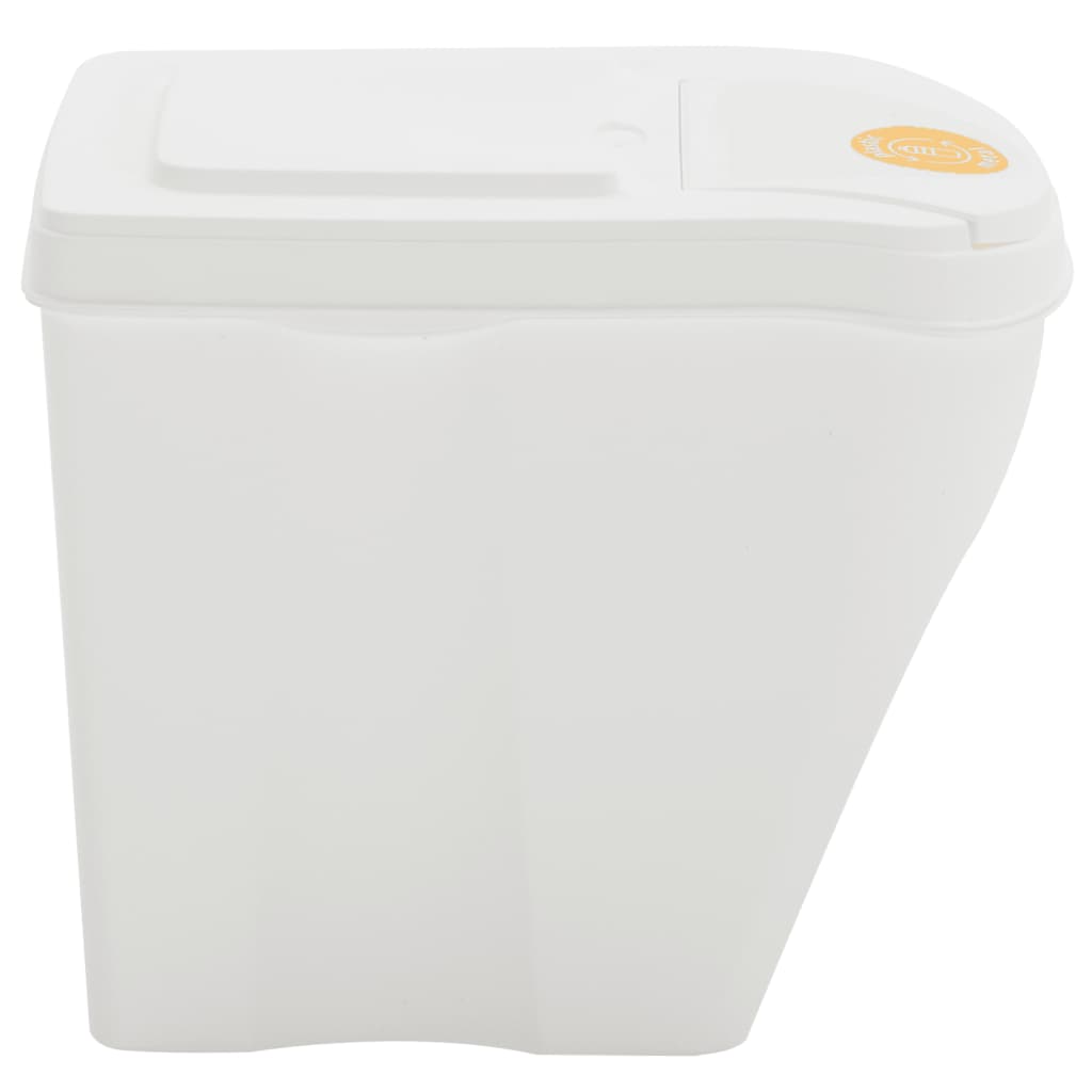 vidaXL Contenitori Impilabili Rifiuti 4 pz Bianco 100 L Polipropilene - Image 5 of 7