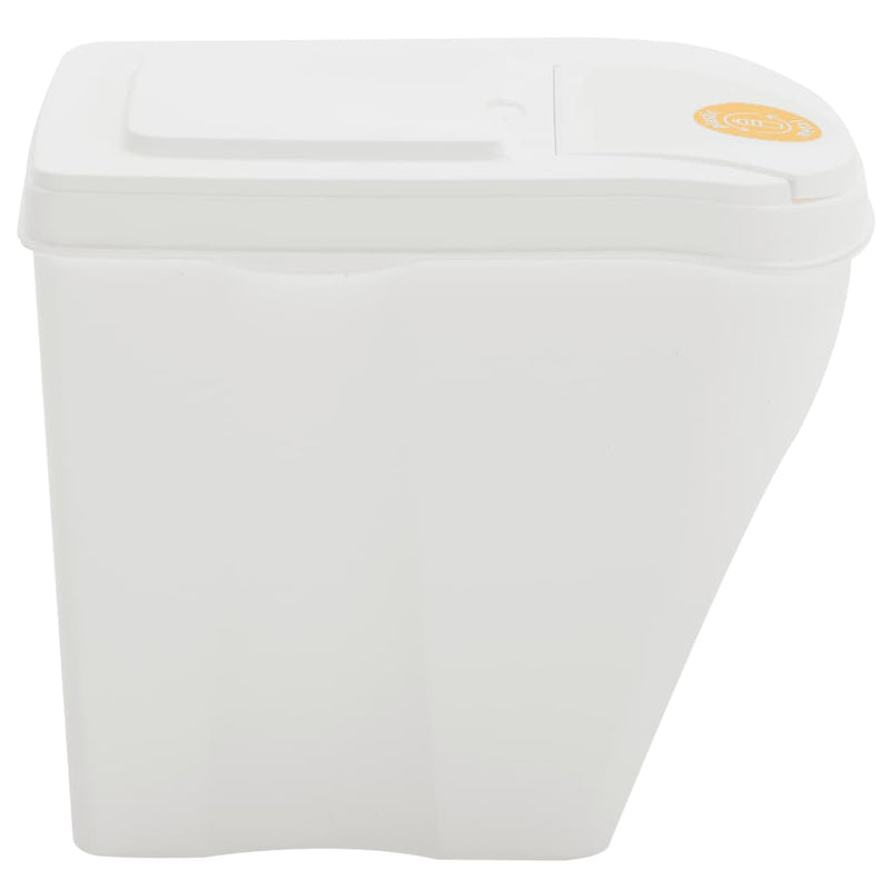 vidaXL Contenitori Impilabili Rifiuti 4 pz Bianco 100 L Polipropilene - Image 5 of 7