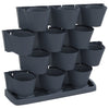 vidaXL Vertical Garden Plant Set in Polypropylene 68.5x19x54.5 cm Anthracite - Image 2 of 8