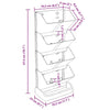 vidaXL Vertical Garden Set, Polypropylene, 4 Pieces, 19.5x11x47.5 cm, Anthracite - Image 7 of 7