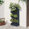 vidaXL Vertical Garden Set, Polypropylene, 4 Pieces, 19.5x11x47.5 cm, Anthracite - Image 1 of 7