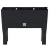 Fioriera Rialzata in Polipropilene Effetto Rattan 60x25x46 cm Antracite - immagine 2 | SolPatio - Image 2 of 8