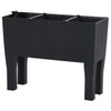 Fioriera Rialzata in Polipropilene Effetto Rattan 60x25x46 cm Antracite - immagine 3 | SolPatio - Image 3 of 8