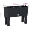 Fioriera Rialzata in Polipropilene Effetto Rattan 60x25x46 cm Antracite - immagine 8 | SolPatio - Image 8 of 8