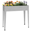 vidaXL Jardinera de Acero Galvanizado 100,5x40,5x90 cm Plata - Image 3 of 5