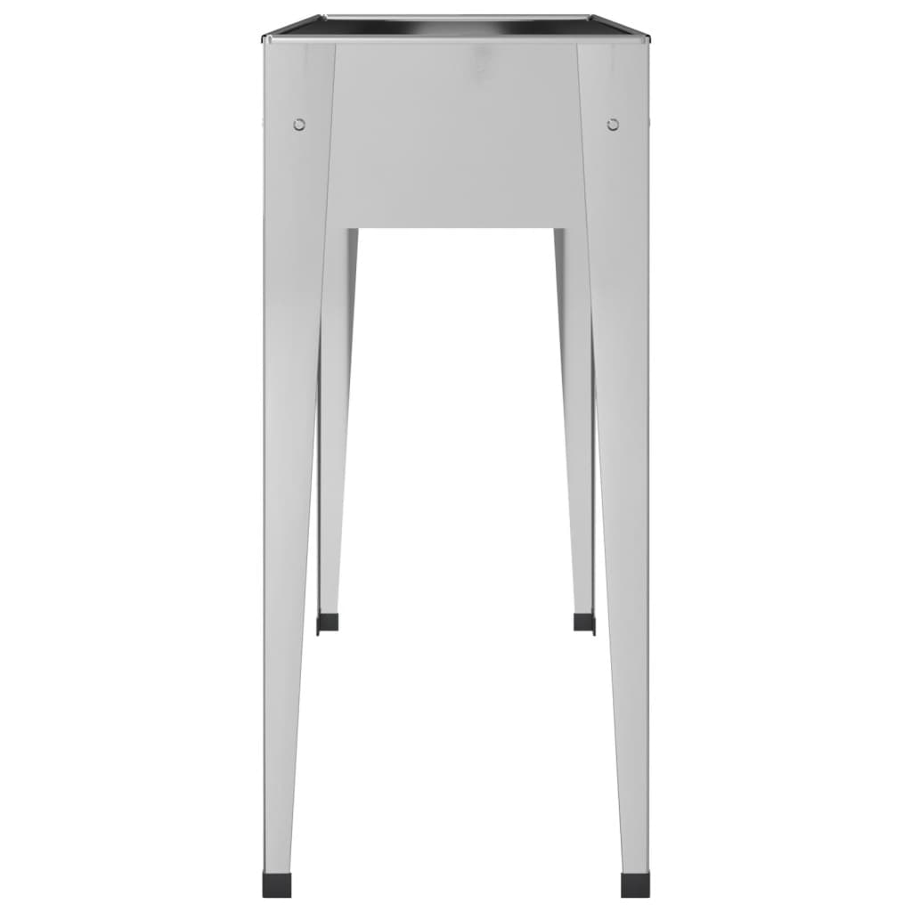 vidaXL Jardinera de Acero Galvanizado 100,5x40,5x90 cm Plata - Image 4 of 5