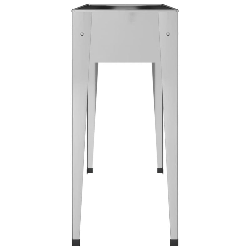 vidaXL Jardinera de Acero Galvanizado 100,5x40,5x90 cm Plata - Image 4 of 5