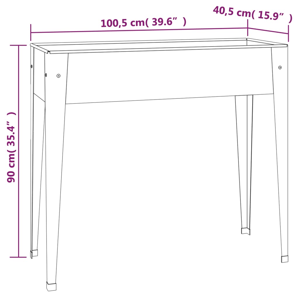 vidaXL Jardinera de Acero Galvanizado 100,5x40,5x90 cm Plata - Image 5 of 5