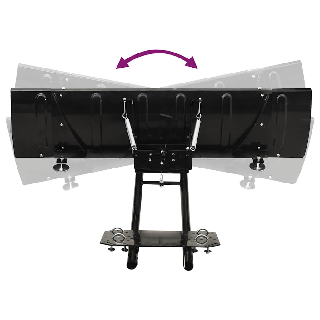 vidaXL Spazzaneve per ATV 150x38 cm Nero - Image 6 of 8