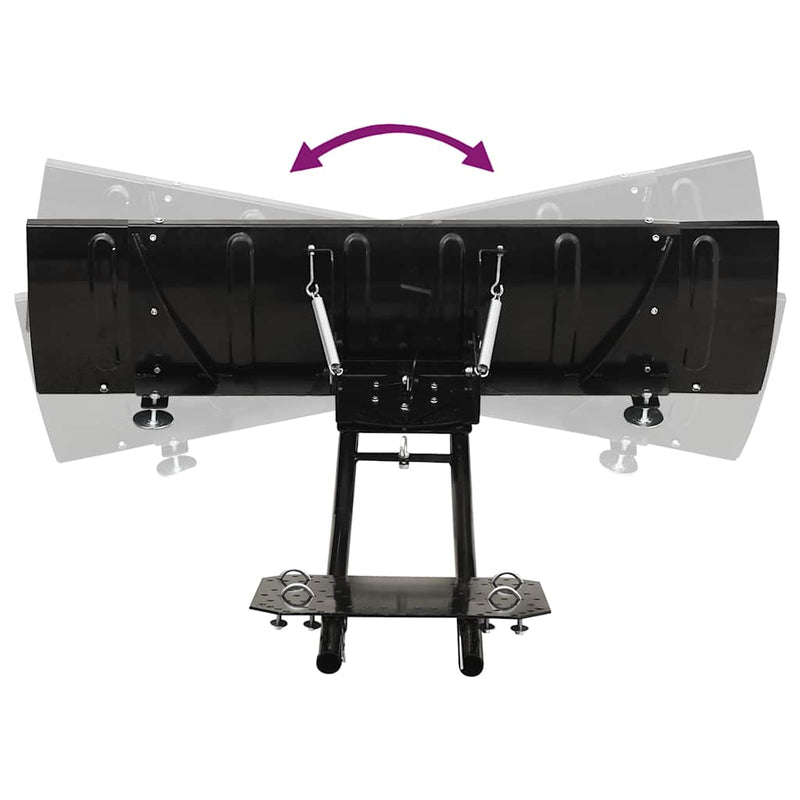 vidaXL Spazzaneve per ATV 150x38 cm Nero - Image 6 of 8