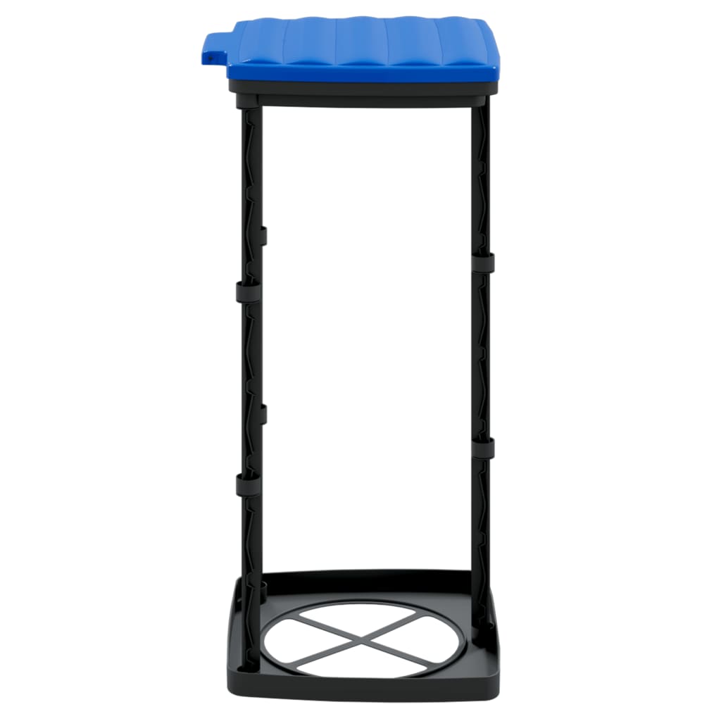 Set 2 Porta Sacchi Spazzatura Pieghevoli 60L - Nero e Blu - immagine 5 | SolPatio - Image 5 of 7