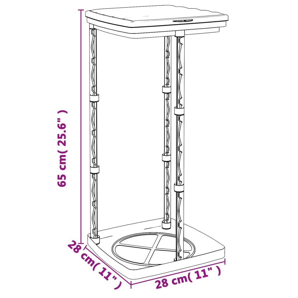 Set 2 Porta Sacchi Spazzatura Pieghevoli 60L - Nero e Blu - immagine 7 | SolPatio - Image 7 of 7