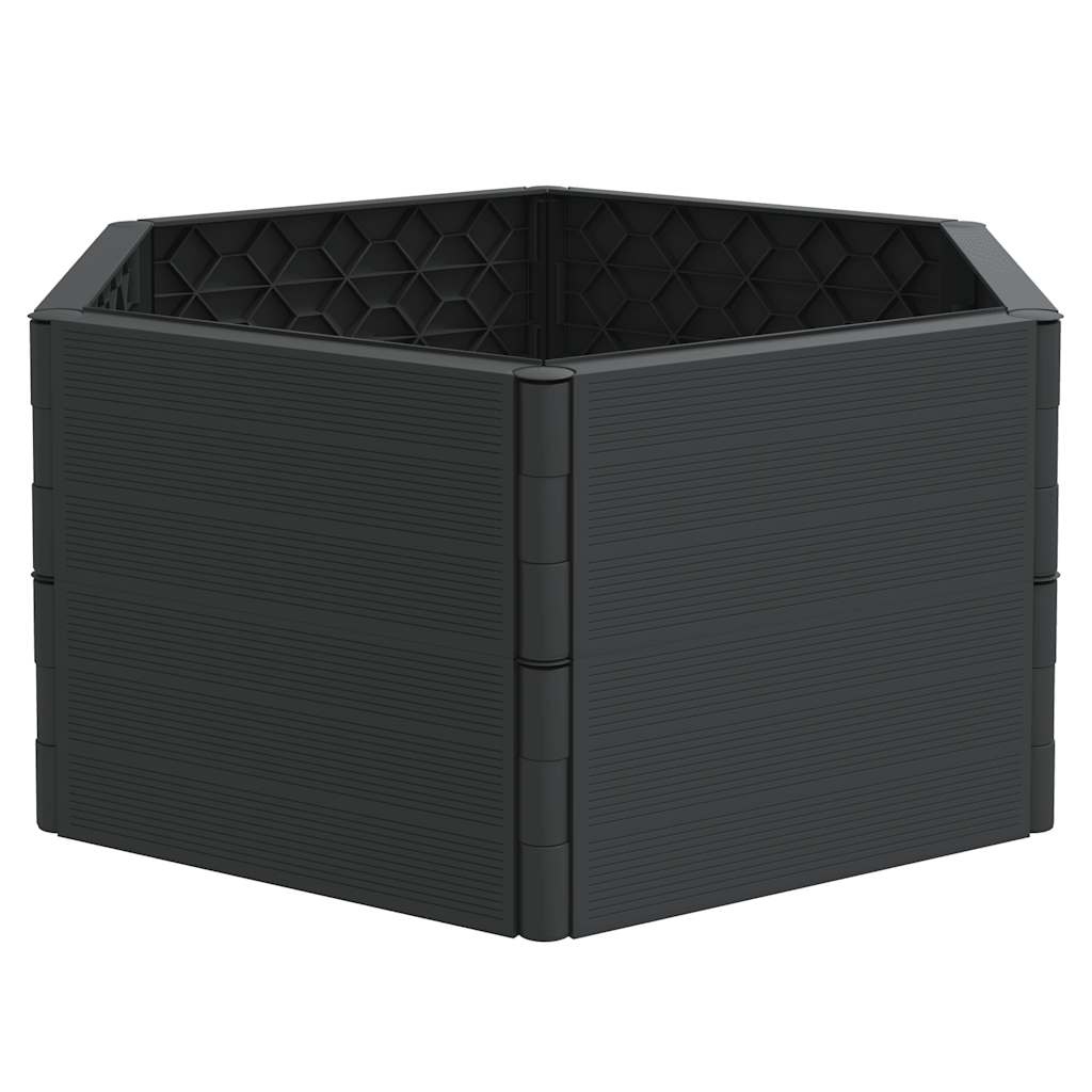 vidaXL Modular Garden Planter, PP, 12 Anthracite Panels - Image 2 of 4