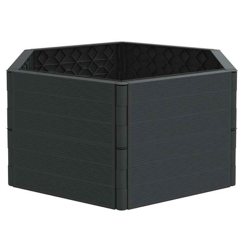 vidaXL Modular Garden Planter, PP, 12 Anthracite Panels - Image 2 of 4