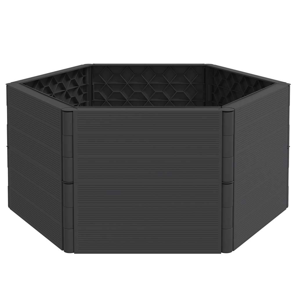 vidaXL Modular Garden Planter, PP, 12 Anthracite Panels - Image 3 of 4