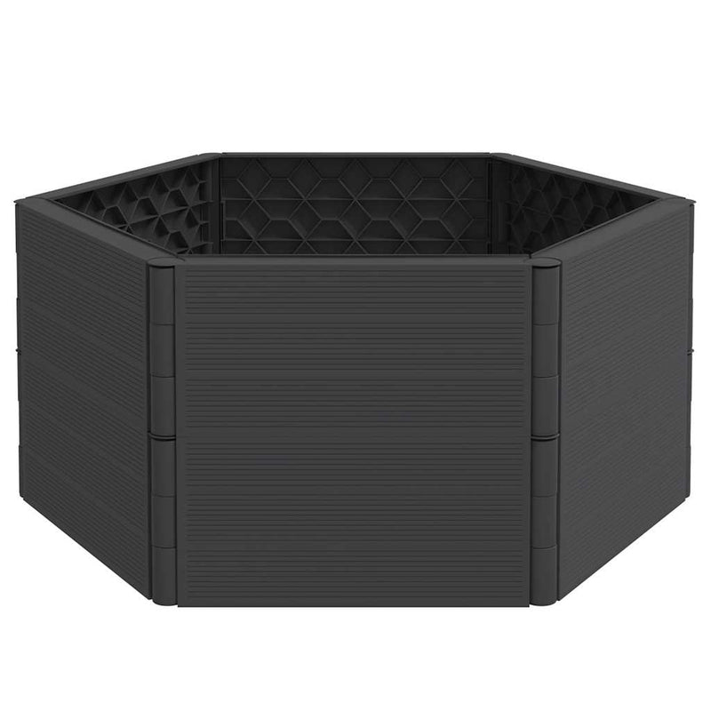 vidaXL Modular Garden Planter, PP, 12 Anthracite Panels - Image 3 of 4