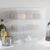 Set 3 Contenitori Portaoggetti Impilabili vidaXL 25L in PP Trasparente - Image 1 of 4